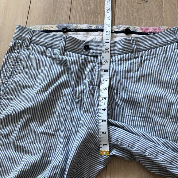 Hiltl Dot Stripe Dress Pants in Light Blue Made in Germany Size 52 / US Size 36 - Picture 6 of 12